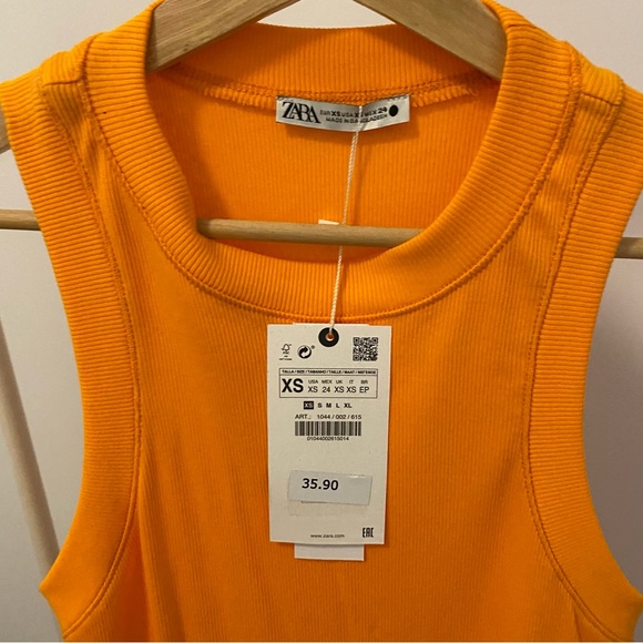 Zara Midi Halter Dress in Orange - Picture 6 of 6